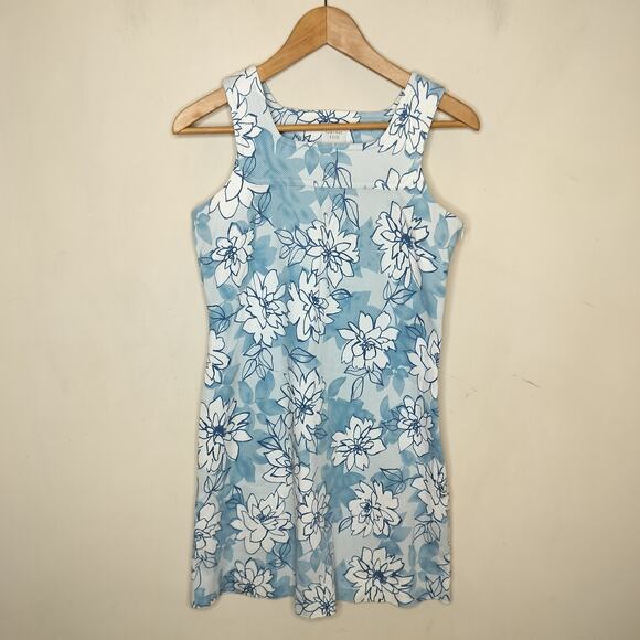 Garnet Hill Floral Cotton Mini Dress - Picture 1 of 9
